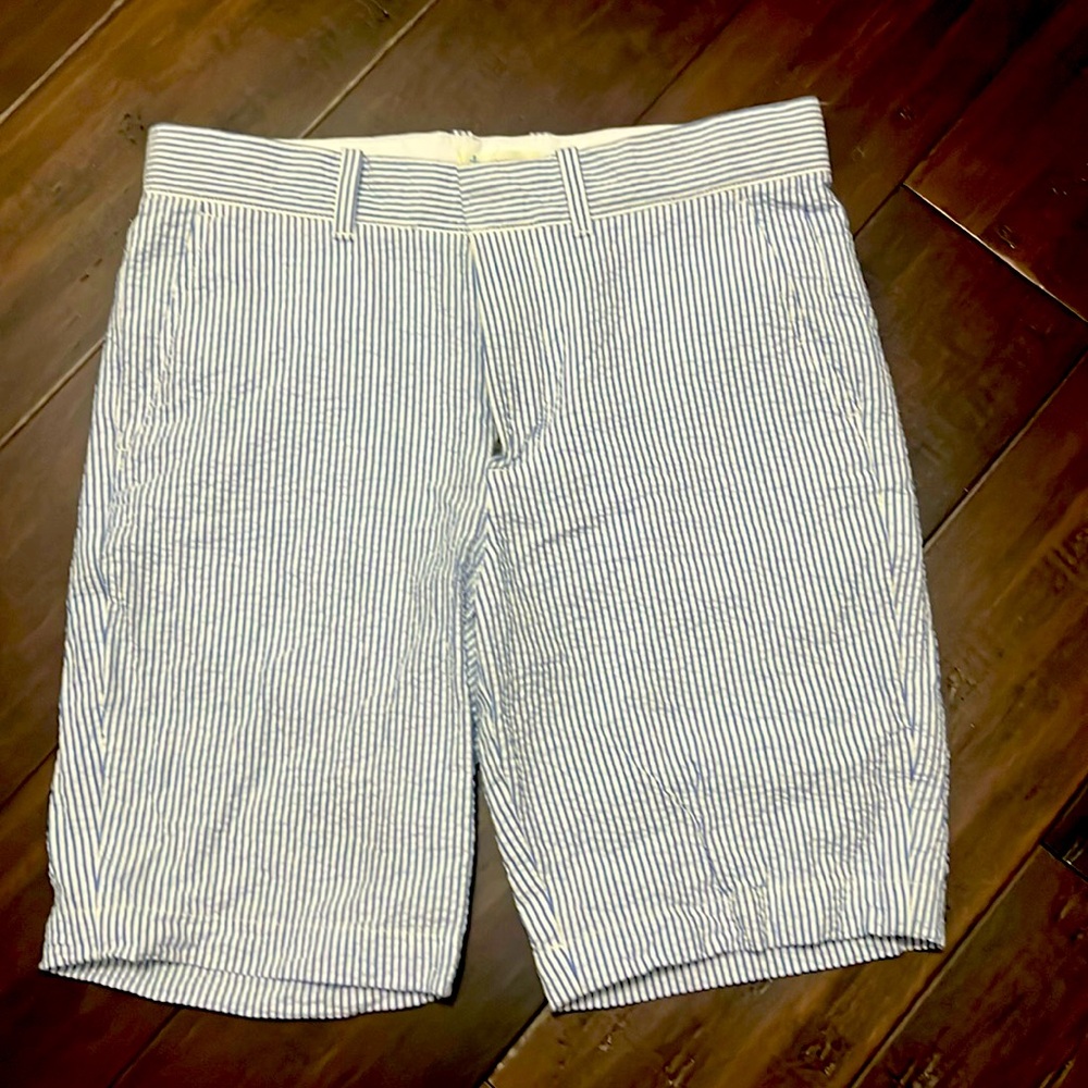 Crewcuts Blue Seersucker Shorts